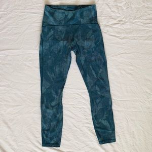 Teal Luluemon Train Times Pant 25”